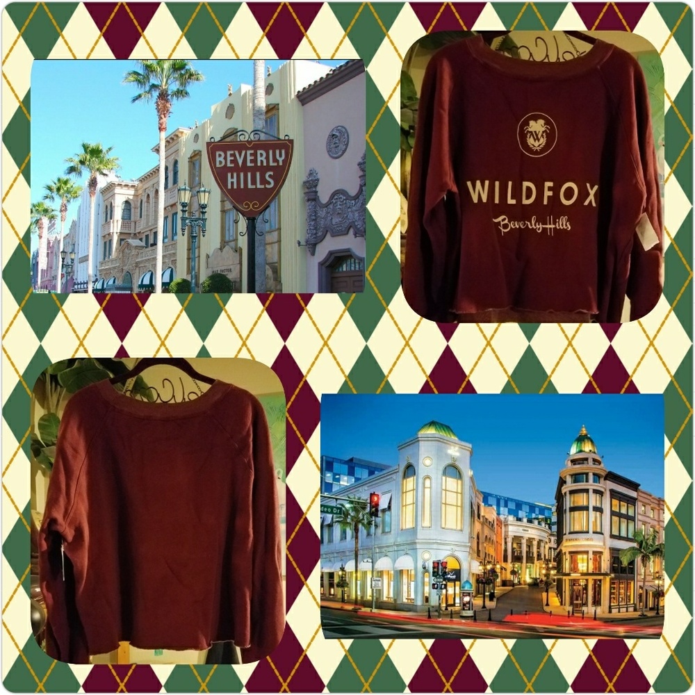 Wildfox "Beverly Hills" Monte Crop Pullover